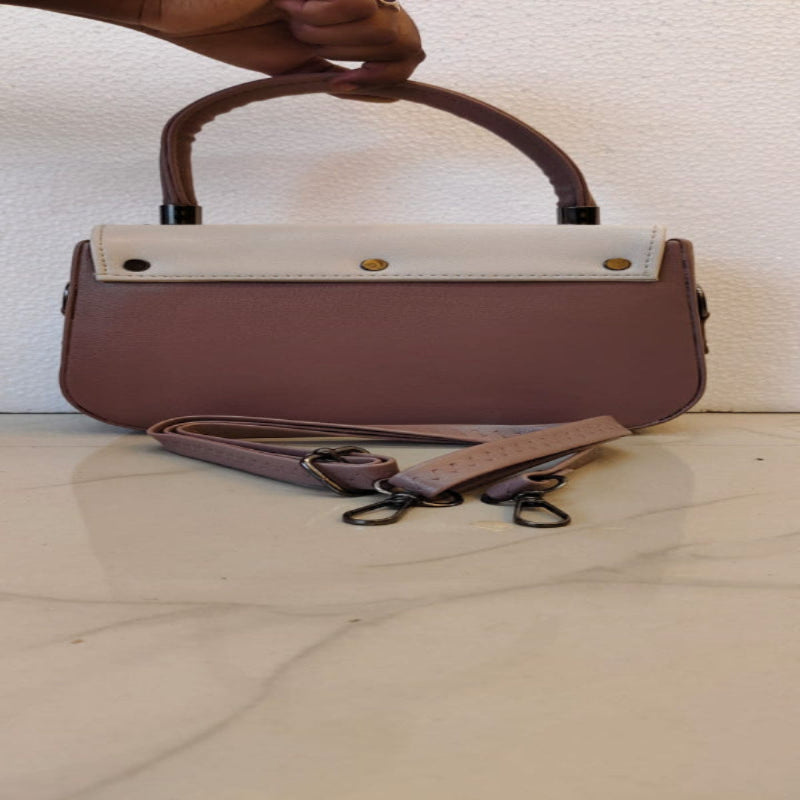 Elegant Faux Handbag With Chain Detail