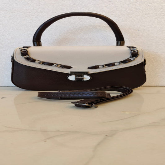 Elegant Faux Handbag With Chain Detail
