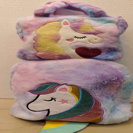 UNICORN PLUSH BACKPACK &LUNCH BAG 2 IN 1 COMBO
